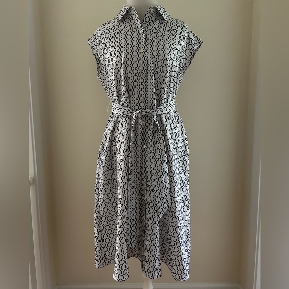 CUTE White w/Black/Brown Dress